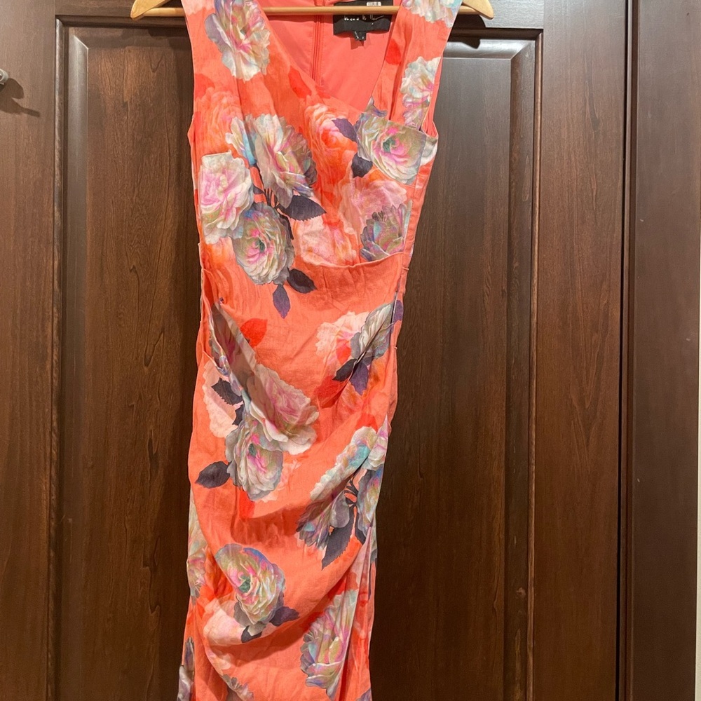 Nicole Miller Confetti Flowers Tuck‎ Dress, size 2 - Picture 6 of 6